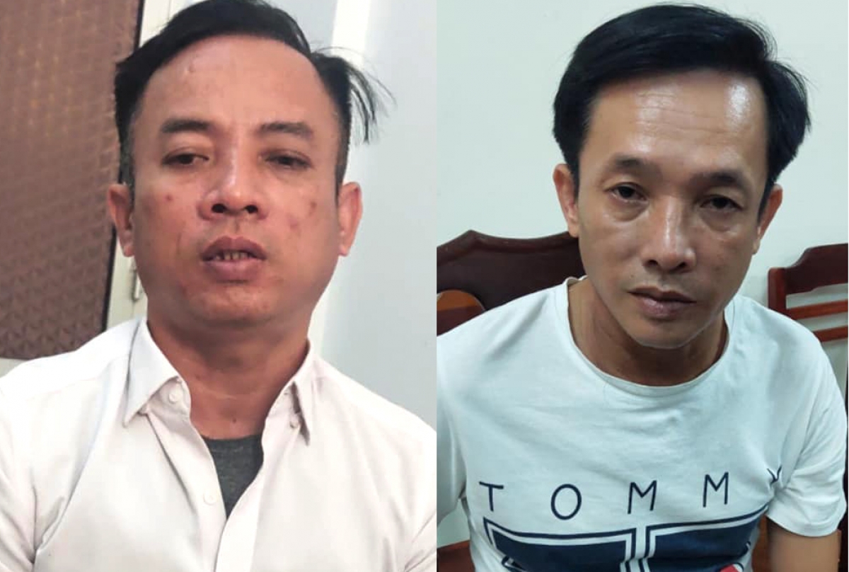 Hai đối tượng trong nhóm lừa đảo bị công an bắt giữ