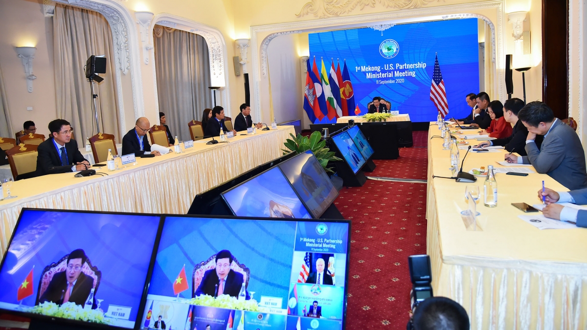 Hội nghị Bộ trưởng Quan hệ đối tác Mekong – Mỹ lần thứ nhất được tổ chức theo hình thức trực tuyến.