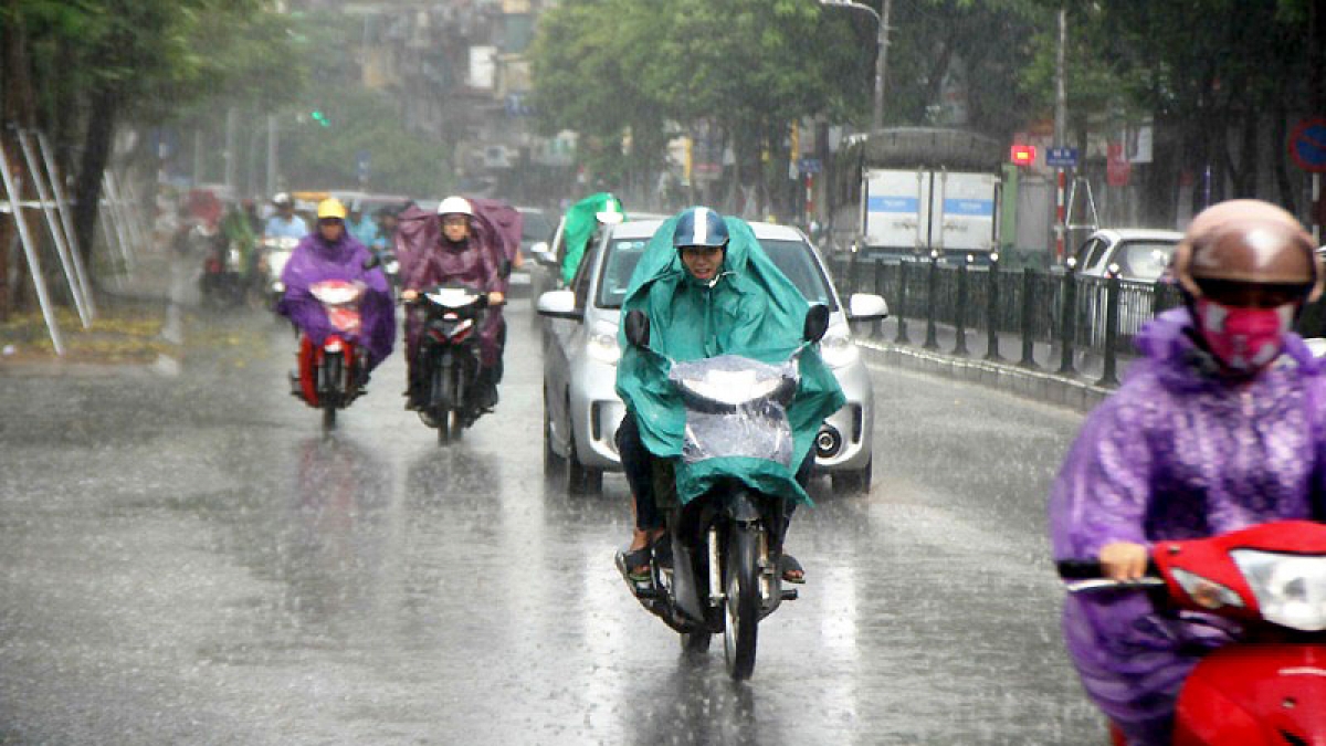 Bão số 5 suy yếu, mưa trên diện rộng ở nhiều nơi. (Ảnh: KT)