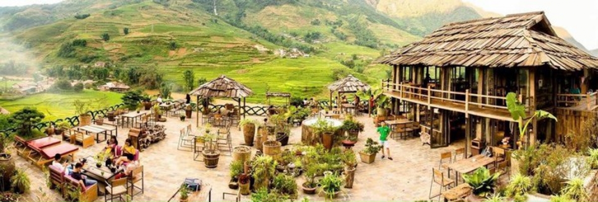 Quang cảnh Lá Dao spa &amp; Coffee ở bản Tả Van, thị xã Sa Pa