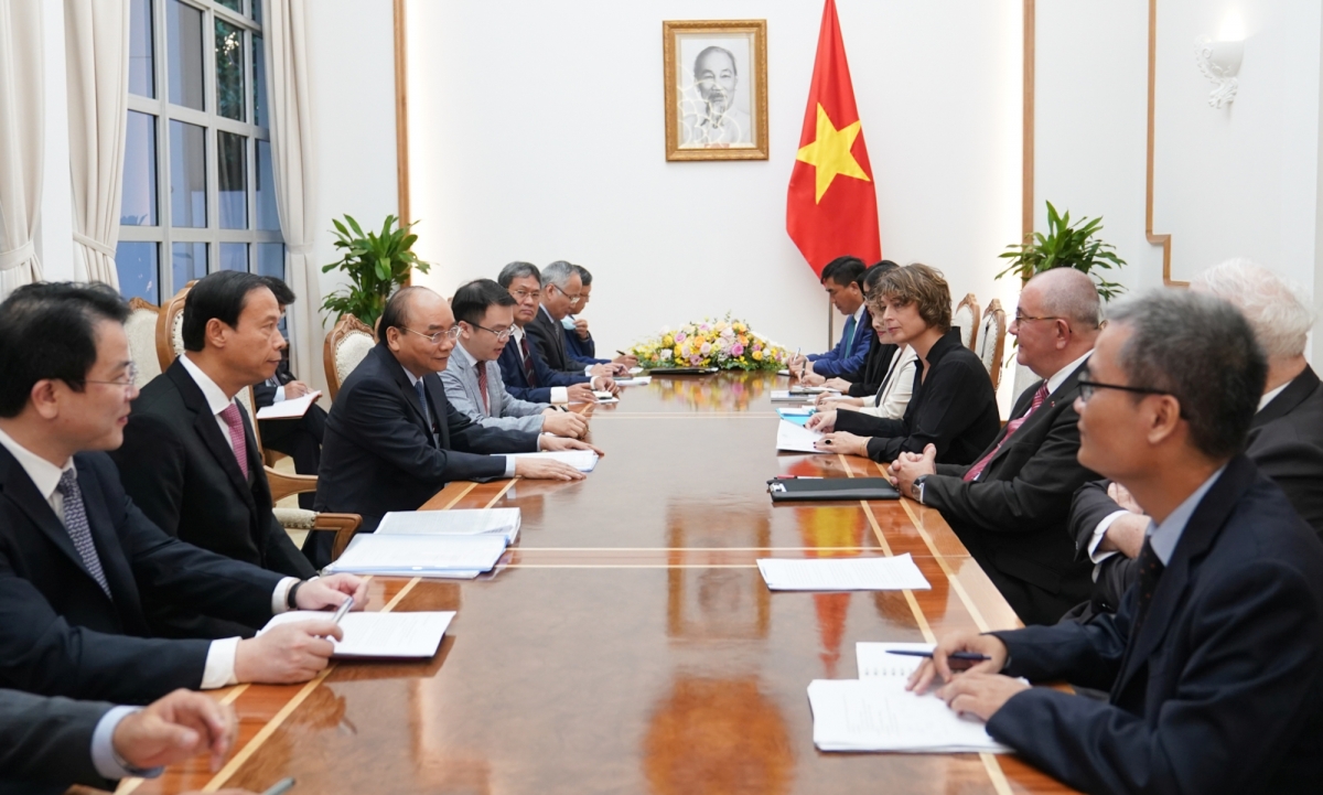 Toàn cảnh buổi tiếp. (Ảnh: VGP/Quang Hiếu)