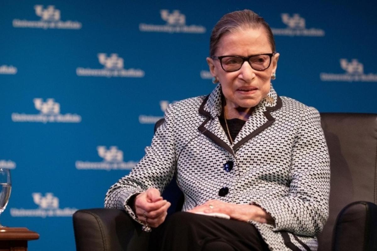Thẩm phán Tòa án Tối cao Mỹ Ruth Bader Ginsburg. Ảnh Reuters. 