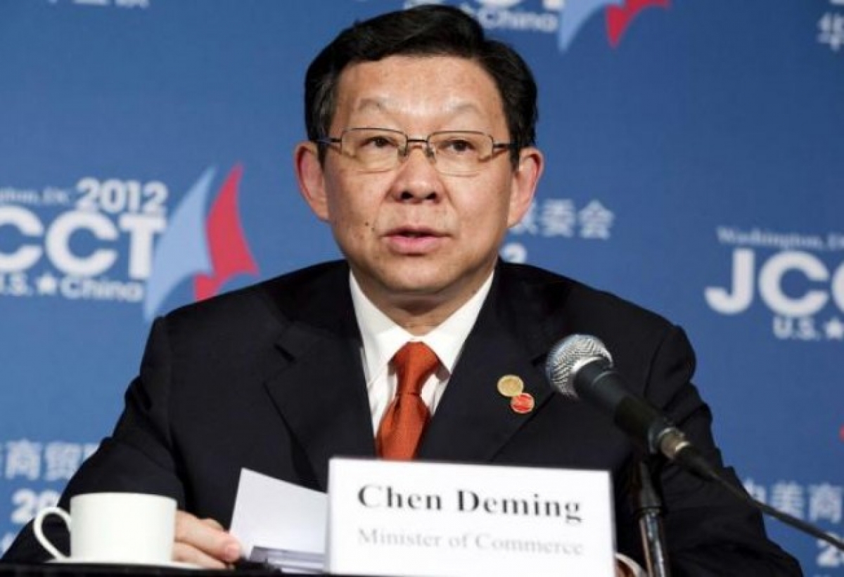 Cựu Bộ trưởng Thương mại Trung Quốc Chen Deming. Ảnh: Reuters