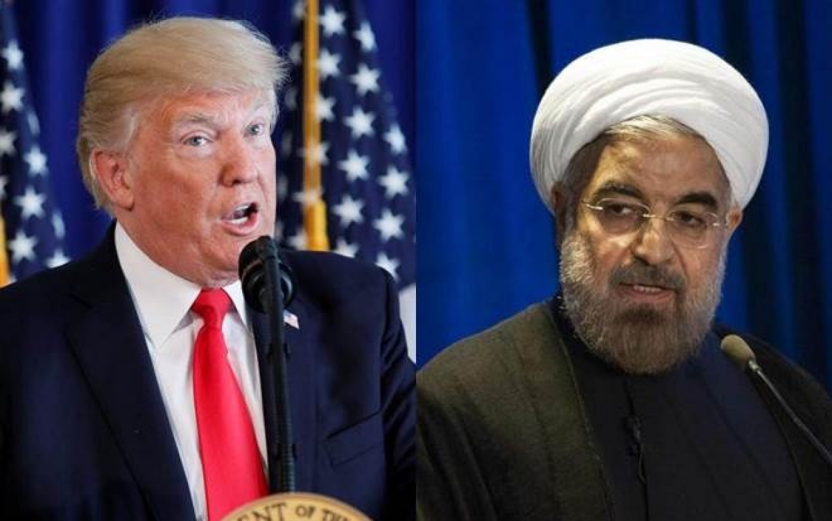 Tổng thống Mỹ Trump (bìa trái) và Tổng thống Irản
