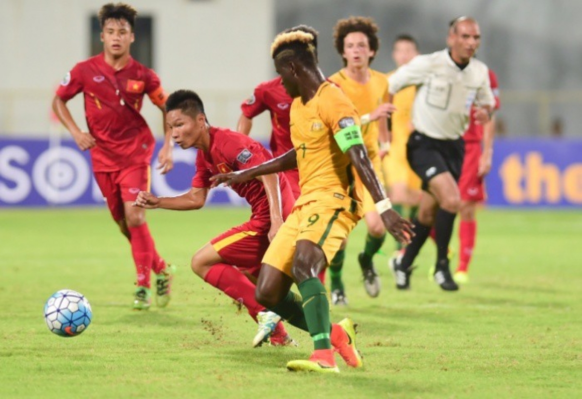 Ngày này 4 năm trước, U16 Việt Nam có trận đấu để đời trước U16 Australia. (Ảnh: AFC).