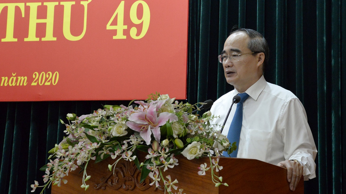 Bí thư Thành uỷ Nguyễn Thiện Nhân phát biểu khai mạc.