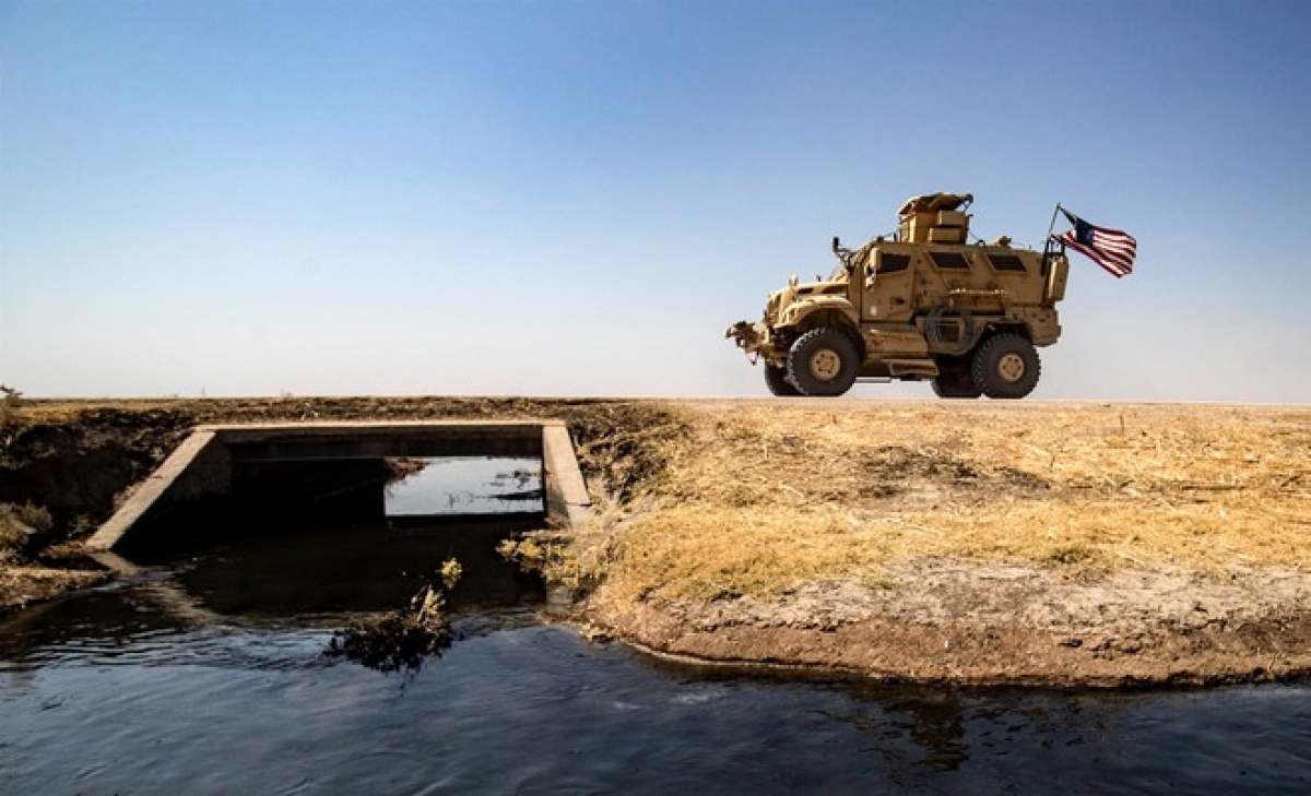 Xe quân sự Mỹ tuần tra tại Syria. Ảnh: AFP.
