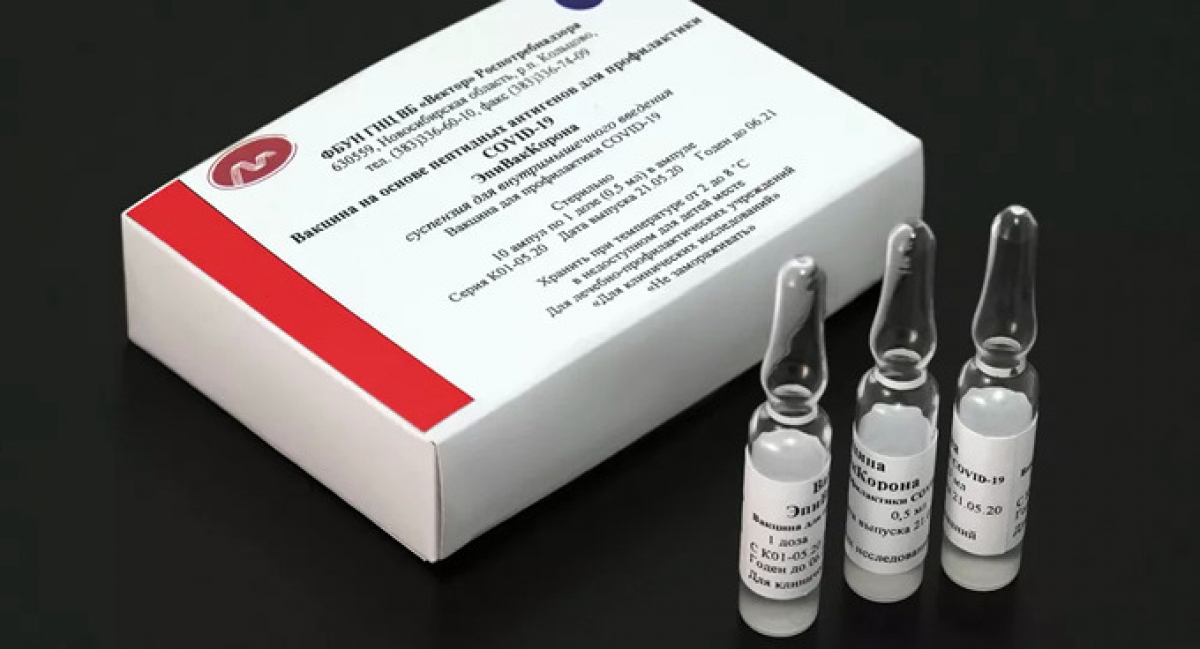 Vaccine EpiVacCorona của Viện Vector. Ảnh: Sputnik.
