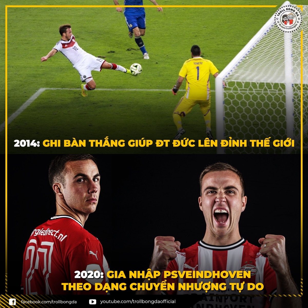 Sự nghiệp của Gotze đi xuống sau vinh quang ở World Cup 2014. (Ảnh: Troll Bóng Đá)