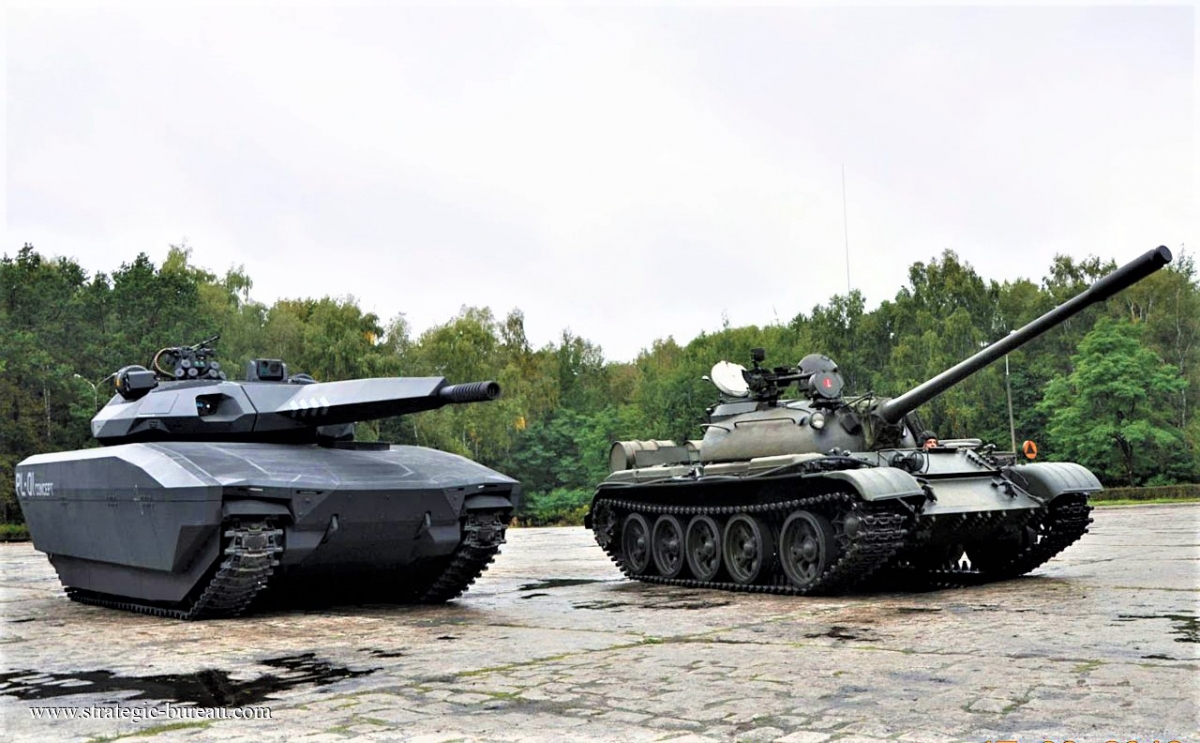 Tăng PL-01 (trái) - niềm hy vọng của Quân đội Ba Lan; Nguồn: strategic-bureau.com