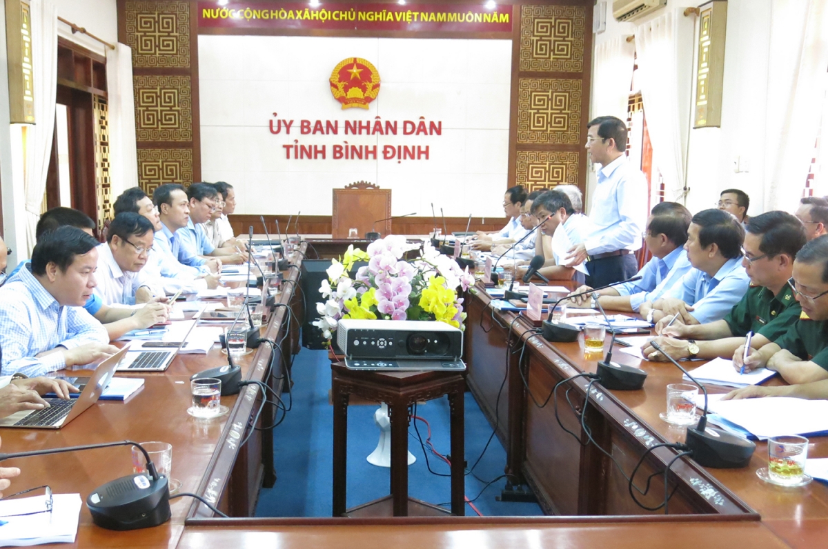 Đoàn công tác Văn phòng Ban Chỉ đạo Trung ương về Phòng chống thiên tai kiểm tra công tác ứng phó với mưa lũ và làm việc với tỉnh Bình Định