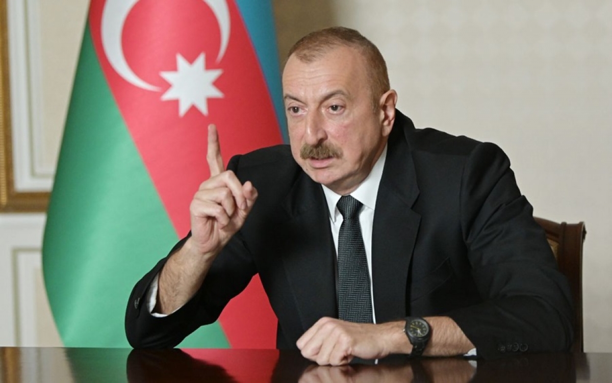 Tổng thống Azerbaijan Aliyev. Ảnh: Trend.