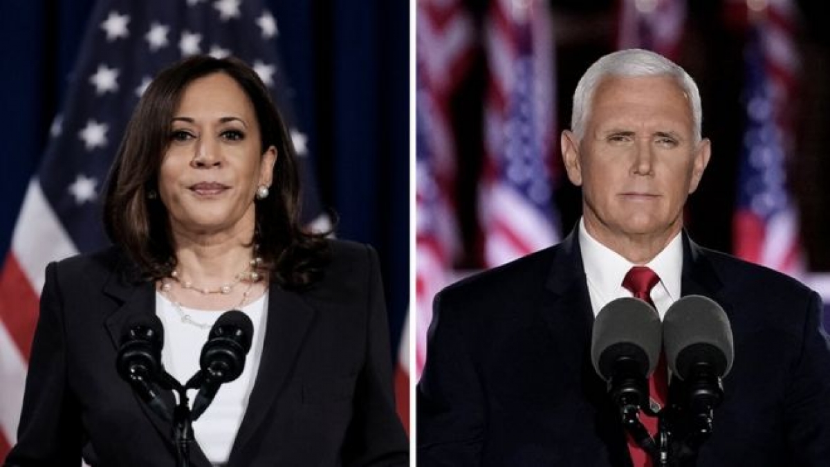 Bà Kamala Harris và Phó Tổng thống Mike Pence. Ảnh: Getty