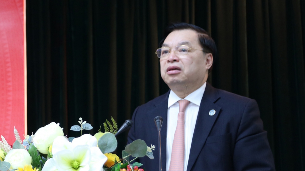 Ông Lê Mạnh Hùng, Phó trưởng Ban Tuyên giáo Trung ương, Giám đốc Trung tâm báo chí, người phát ngôn của Đại hội Đảng lần thứ XIII.
