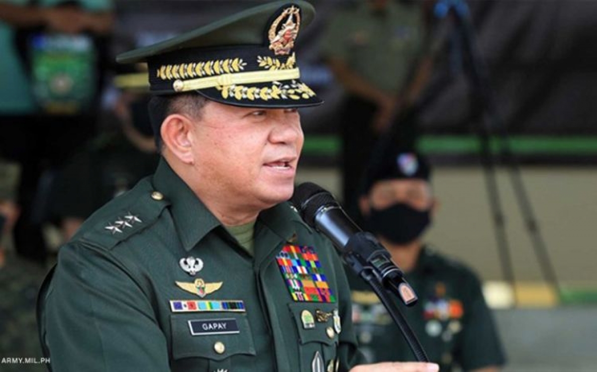 Tổng tư lệnh Các lực lượng Vũ trang Philippines, Tướng Gilbert Gapay. Nguồn: CNN Philippines