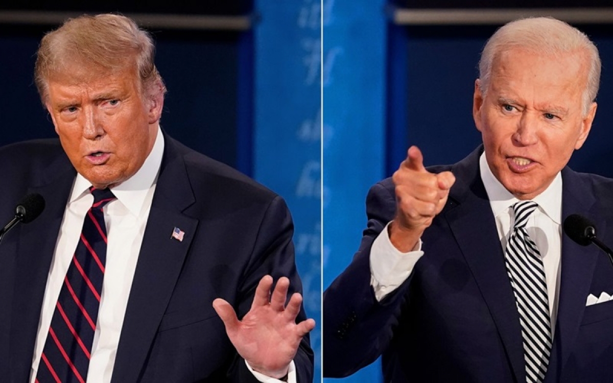 Tranh luận Trump-Biden. Ảnh: ABC News.