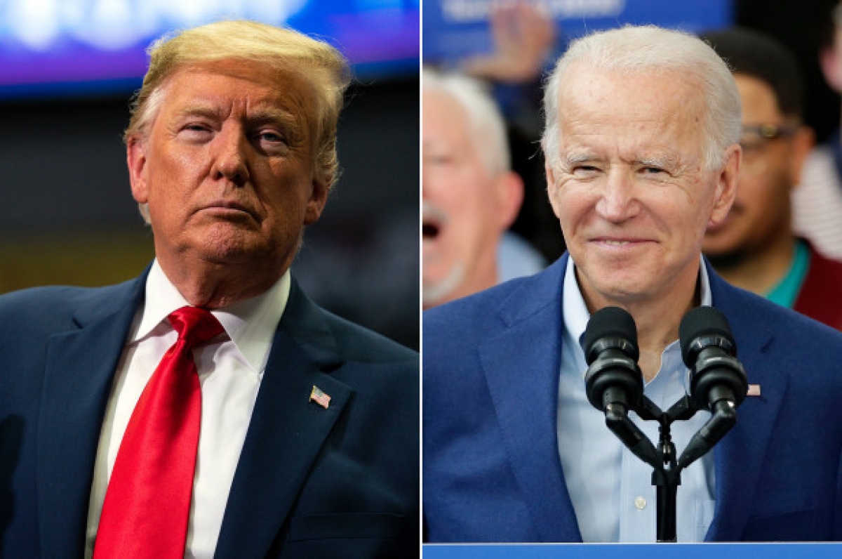 Ứng cử viên đảng Dân chủ Joe Biden đang chiếm ưu thế so với đương kim Tổng thống Donald Trump tại các cuộc thăm dò. (Ảnh: AP).
