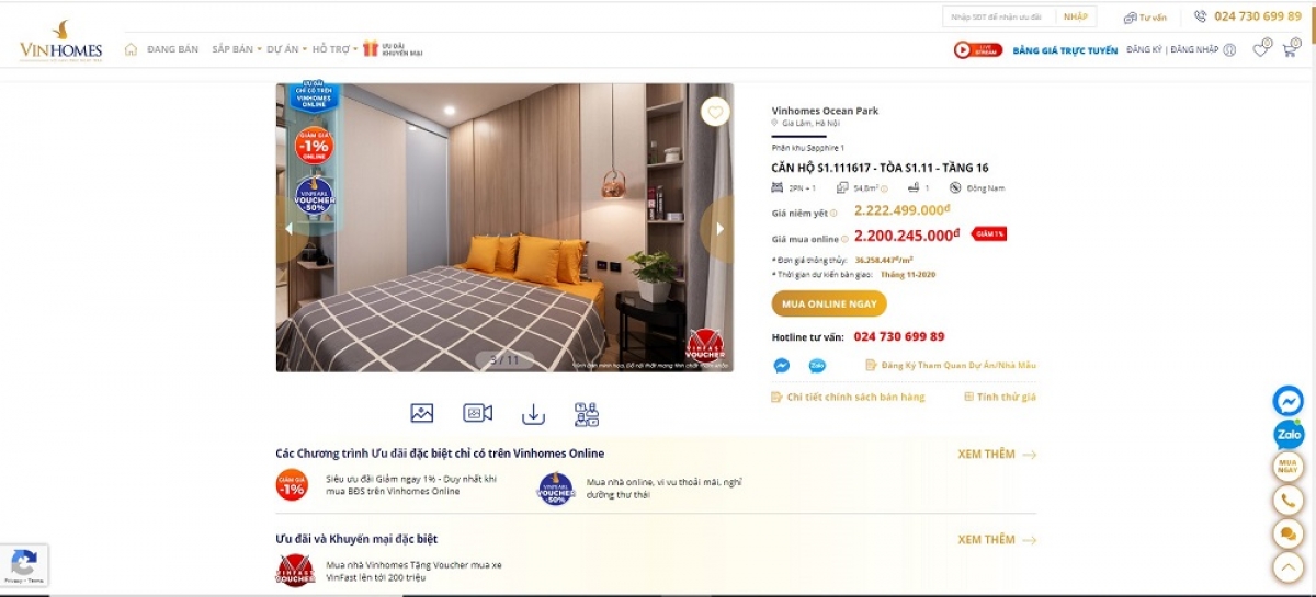 Giao diện thân thiện, tính năng hiện đại cùng thông tin chính xác, nhanh nhạy là những điểm sáng của Vinhomes Online.