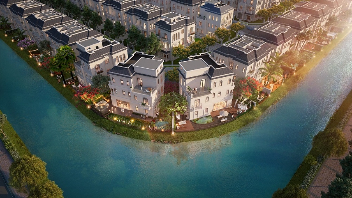 Phân khu The Legend Palace – biệt thự vịnh đảo trong lòng châu Âu thu nhỏ (Hình ảnh minh họa: Việc vận hành Khu đô thị theo quy định của BQL tại từng thời điểm)