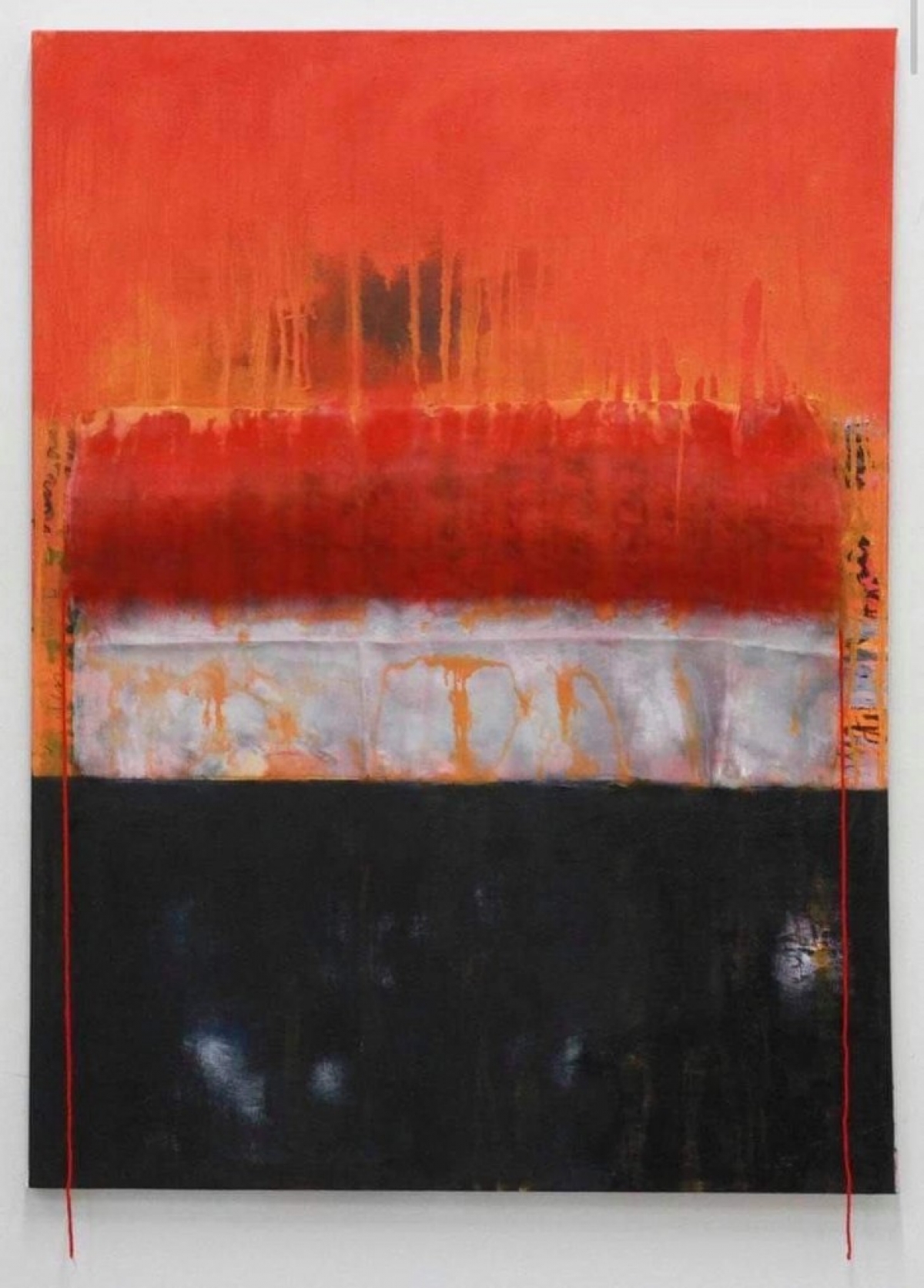 Tác phẩm theo phong cách Abstract Expressionism có tên: Thức tỉnh. (Ảnh Hồng Dung)