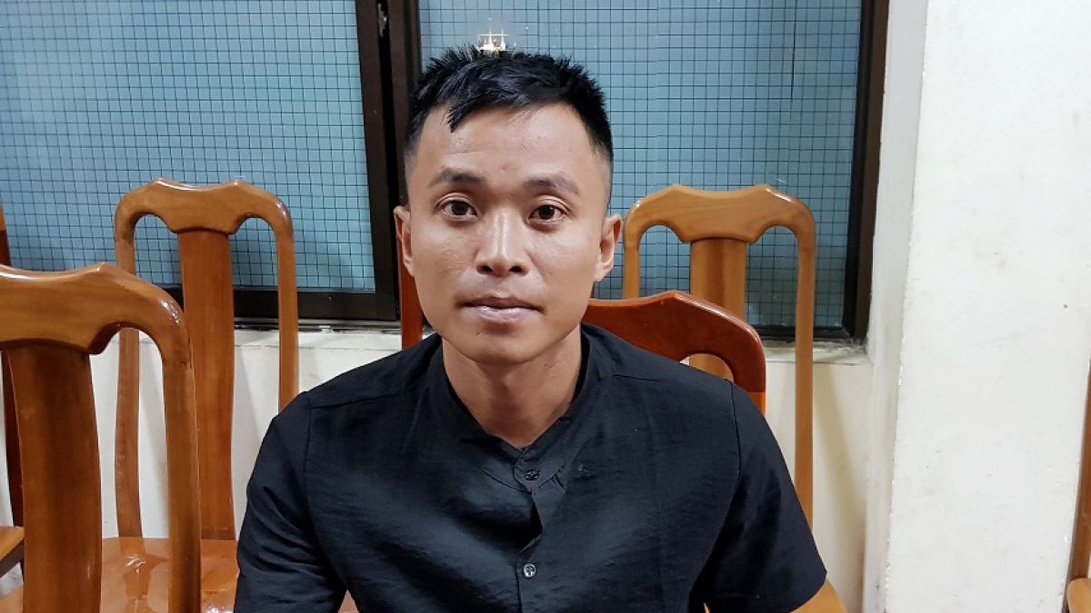 Bị can Cụt Văn Nga tại cơ quan điều tra. (Ảnh: Công an cung cấp)
