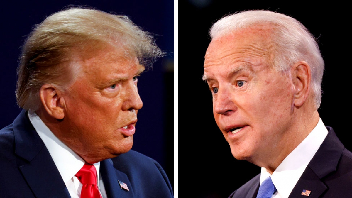 Tổng thống Trump và ứng cử viên Joe Biden. Ảnh: BBC.