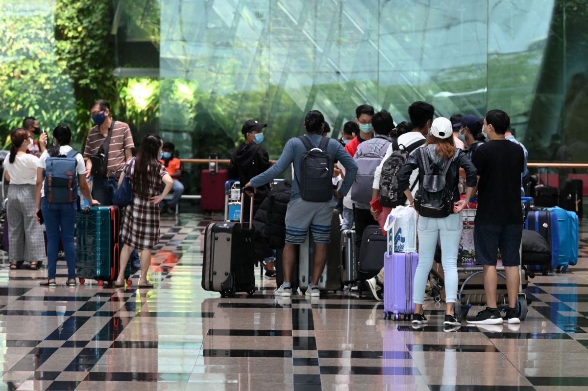 Khách du lịch tại sân bay Changi. (Nguồn: AFP).