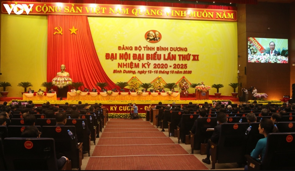 Toàn cảnh Đại hội Đảng bộ tỉnh Bình Dương.