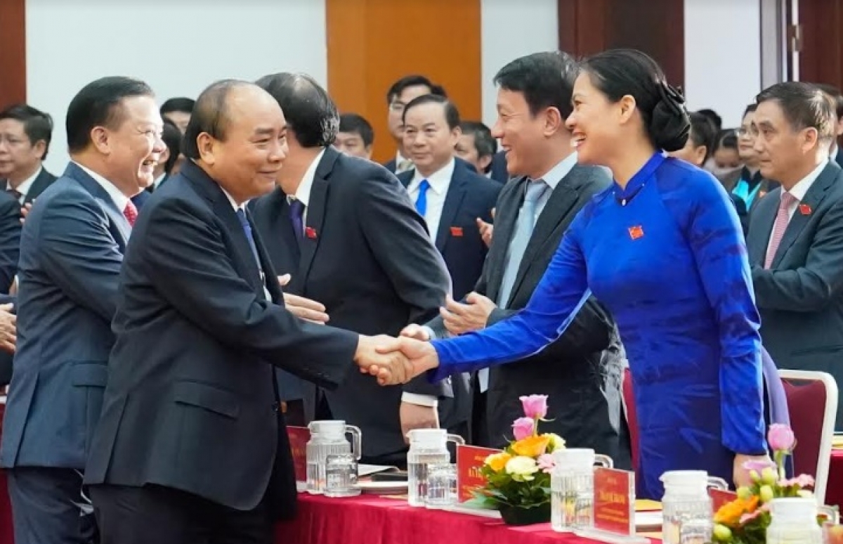 Thủ tướng Nguyễn Xuân Phúc và các đại biểu dự hội nghị.