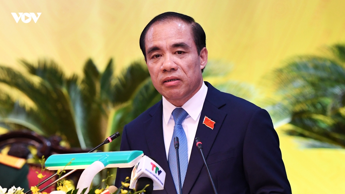 Bí thư Tỉnh uỷ Tuyên Quang Chẩu Văn Lâm phát biểu khai mạc Đại hội. Ảnh: Ngọc Thành