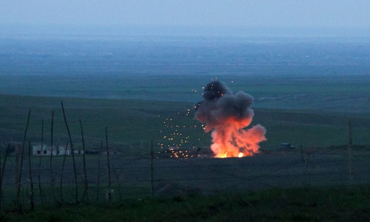 Chiến sự tại Nagorno-Karabakh. Ảnh: AP