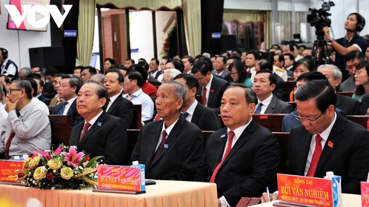 Các đại biểu về dự đại hội Đảng bộ tỉnh Bến Tre