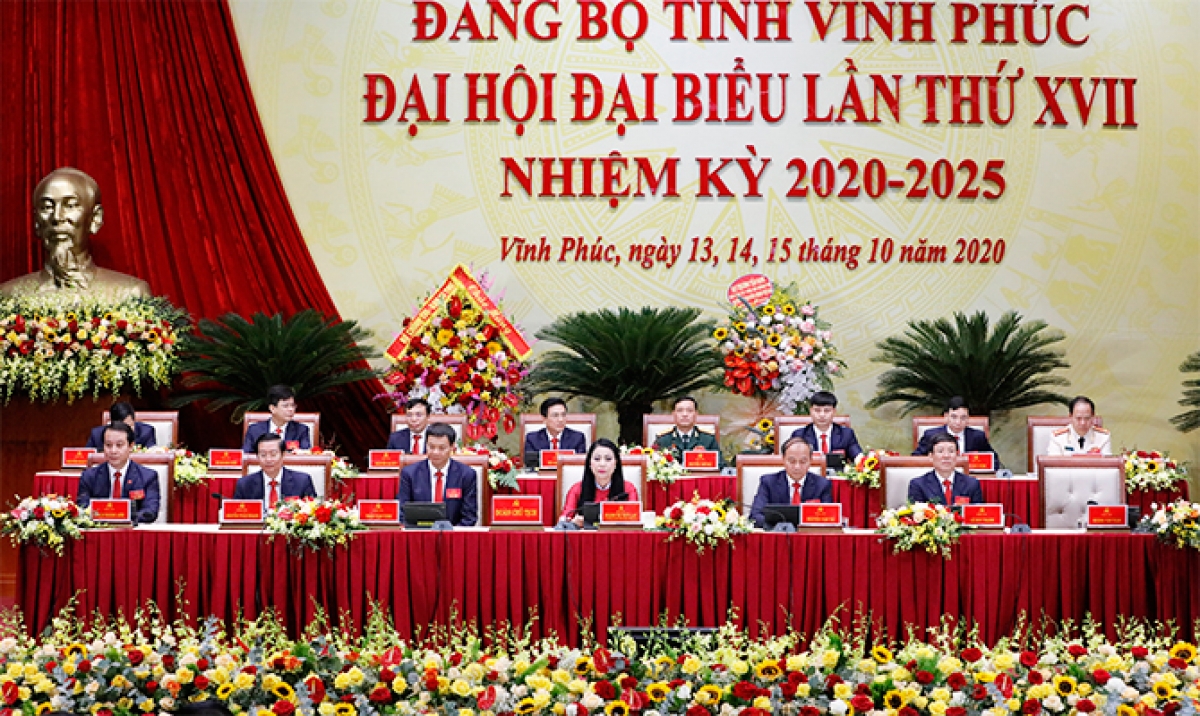 Đoàn Chủ tịch Đại hội Đảng bộ tỉnh Vĩnh Phúc nhiệm kỳ 2020-2025