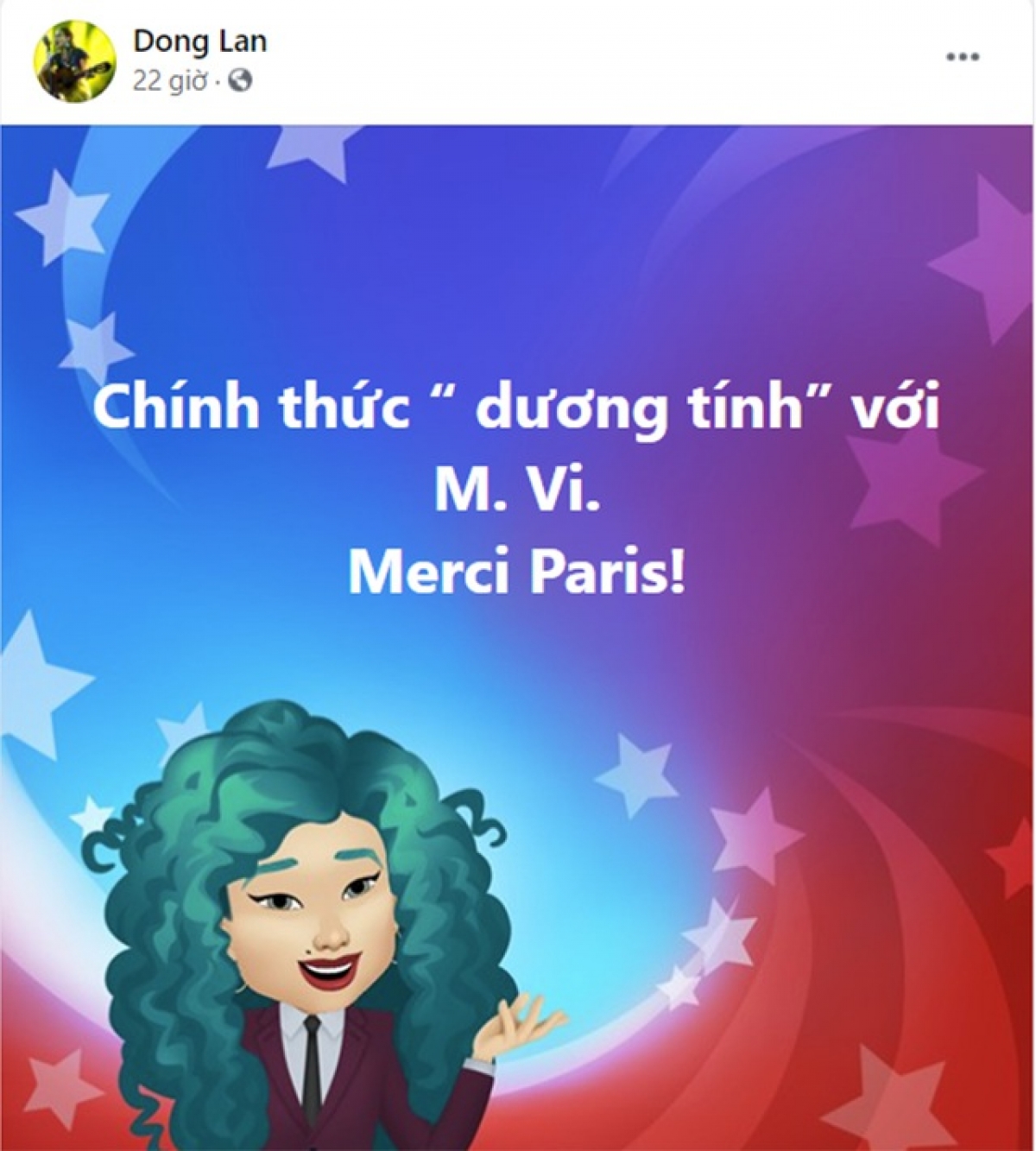 Ca sĩ Đồng Lan xác nhận thông tin cô bị nhiễm Covid-19 tại Pháp.