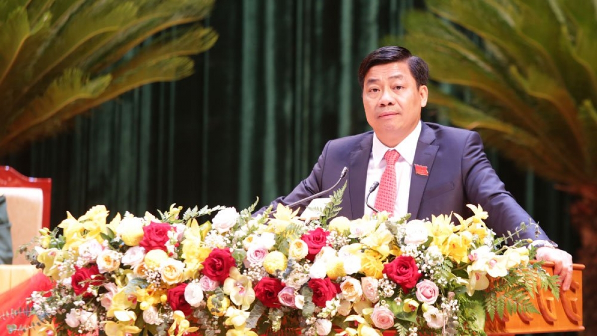 Bí thư Tỉnh ủy, Chủ tịch UBND tỉnh Dương Văn Thái phát biểu bế mạc Đại hội.