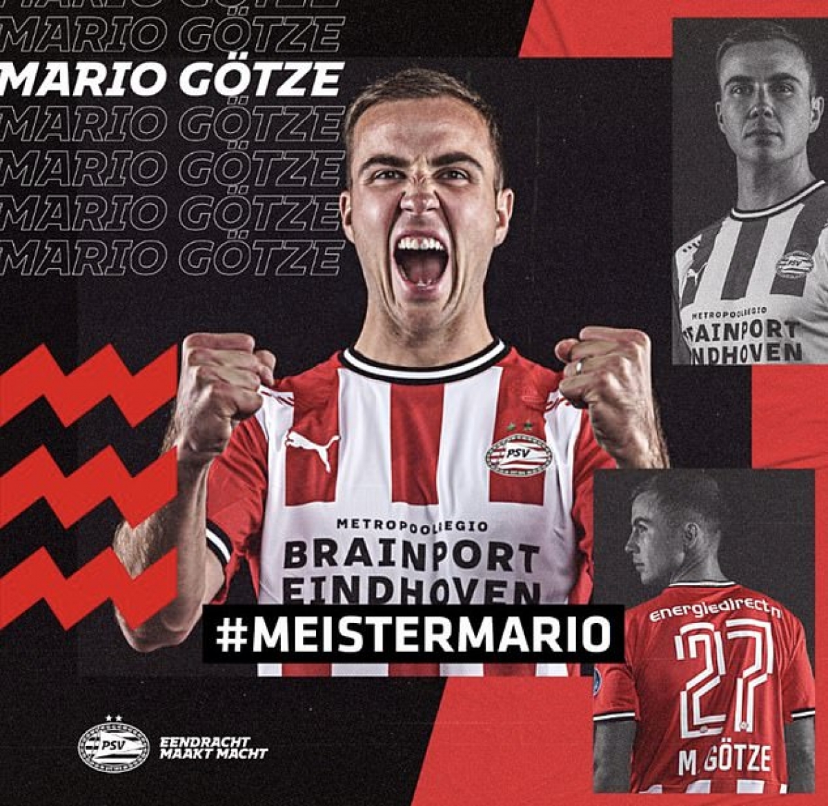 Mario Gotze chính thức có bến đỗ mới. (Ảnh: PSV)