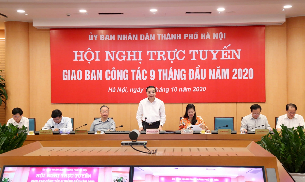 Chủ tịch UBND TP Hà Nội Chu Ngọc Anh đề nghị các đơn vị tăng cường quyết tâm chính trị, đoàn kết nhất trí tập trung thắng lợi các mục tiêu đề ra.
