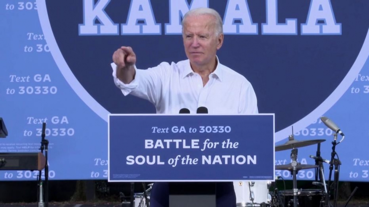 Ông Biden trong cuộc vận động tranh cử tại bang Georgia. Ảnh: Fox News 