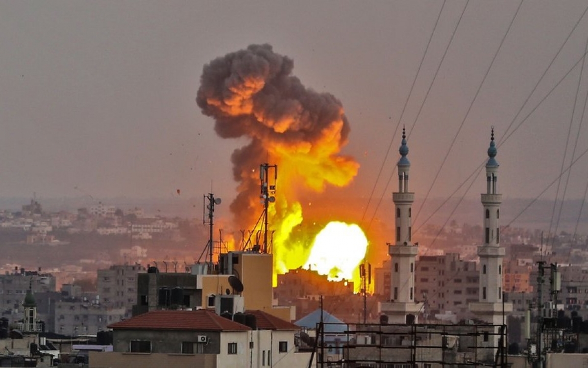 Một vụ không kích của Israel vào Gaza. Ảnh: BBC.