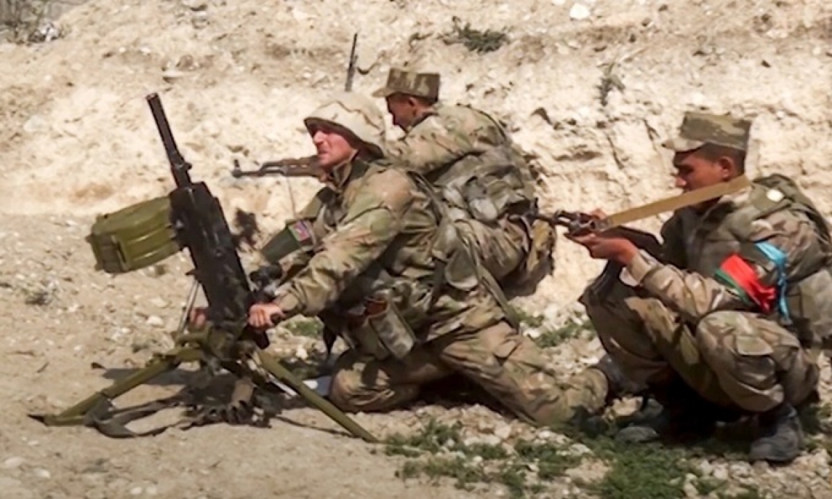 Binh sĩ Azerbaijan tại Nagorno-Karabakh. Ảnh: Azerbaijan's Defense Ministry.