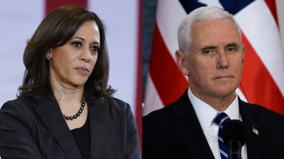 Bà Harris và ông Pence. Ảnh: KT