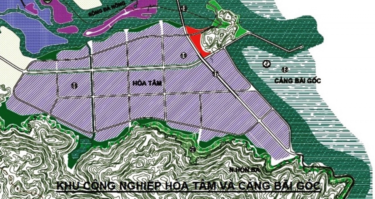 Khu công nghiệp Hòa Tâm và Cảng Bãi Gốc đang được kêu gọi đầu tư.
