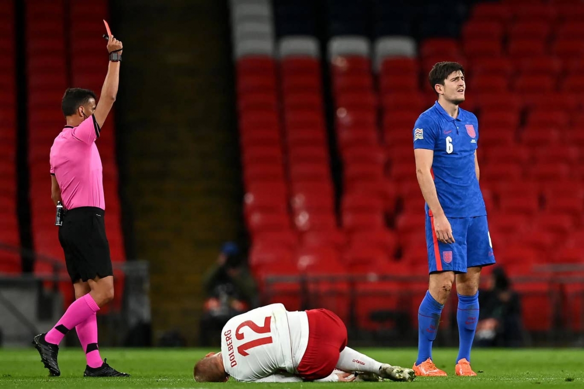 Harry Maguire có trận đấu thảm họa. (Ảnh: Getty)