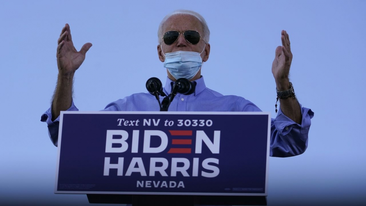 Ông Joe Biden phát biểu tại Las Vegas. (Ảnh: AP)