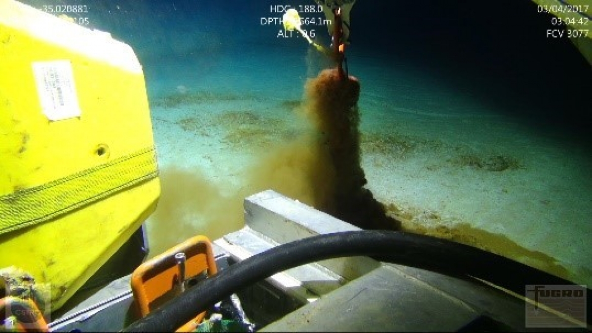 Robot đang lấy mẫu dưới đáy đại dương ngoài khơi bang Nam Australia. Nguồn CSIRO