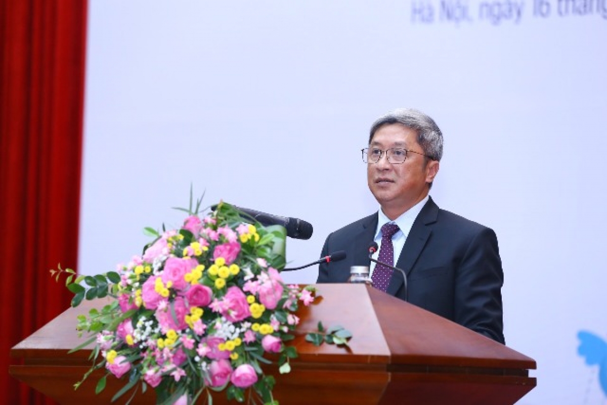 Thứ trưởng Bộ Y tế Nguyễn Trường Sơn phát biểu tại Lễ phát động. (Ảnh: SKĐS)