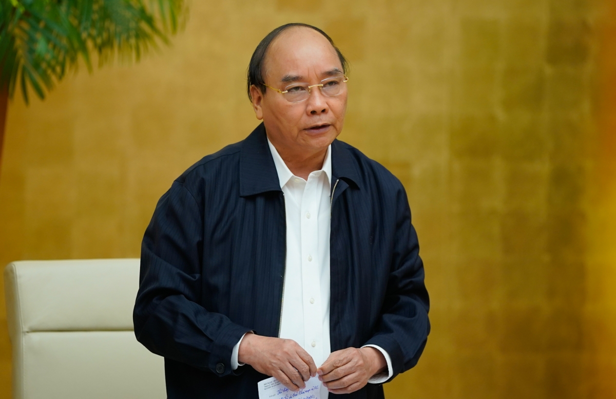 Thủ tướng Nguyễn Xuân Phúc phát biểu tại buổi làm việc
