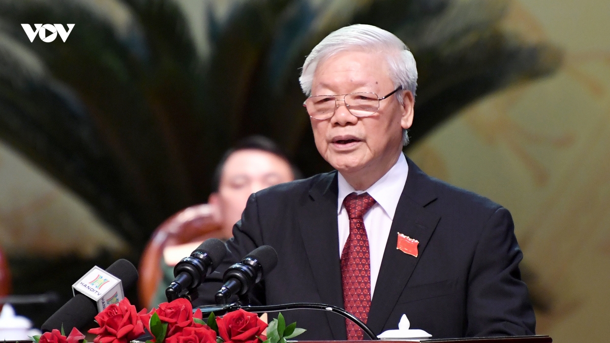 Tổng Bí thư, Chủ tịch nước Nguyễn Phú Trọng phát biểu chỉ đạo Đại hội.