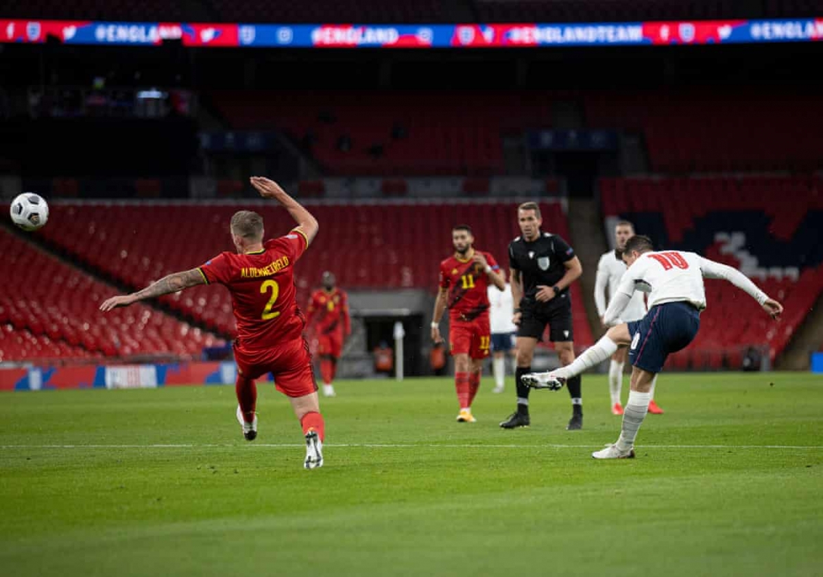 Mason Mount đưa ĐT Anh vượt lên. (Ảnh: REX).