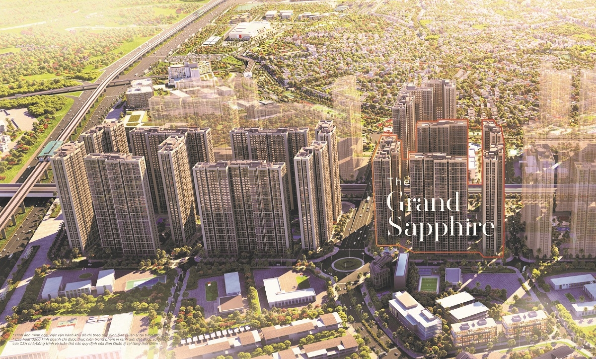 Grand Sapphire 2 trở thành tâm điểm sôi động khi thừa hưởng trọn vẹn những giá trị từ vị trí đắc địa của Vinhomes Smart City.